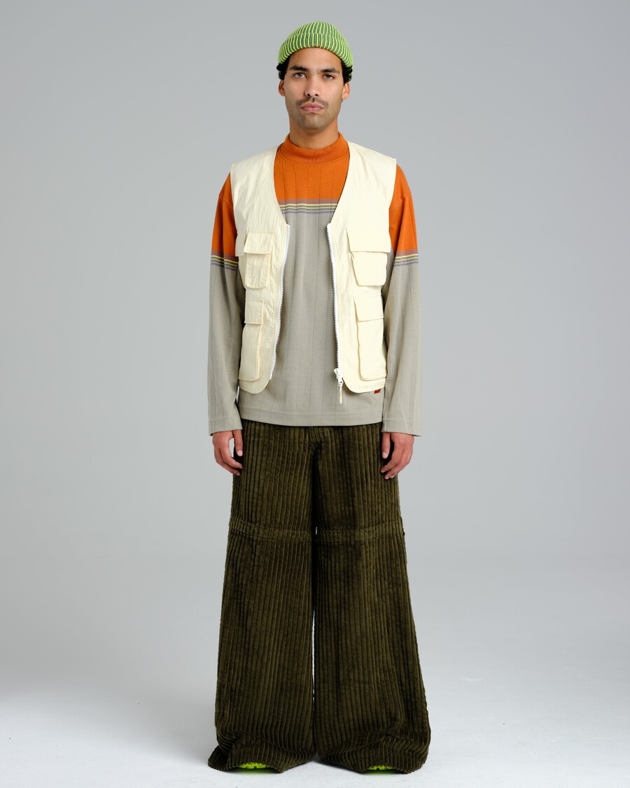 Jnco Hangin'. 34". 2 Wale Corduroy. Moss.