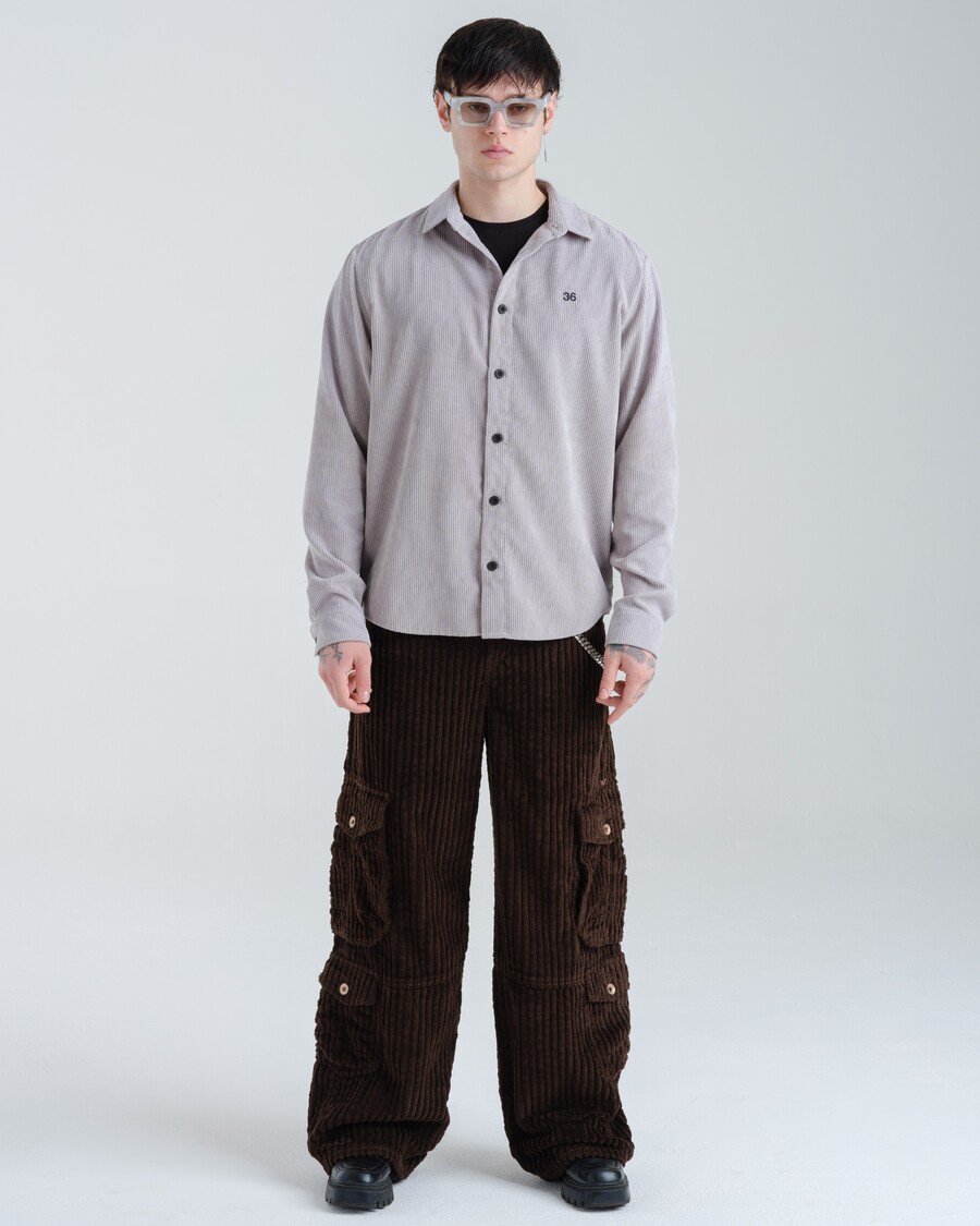 Jnco Quad Cargo. 23". 2 Wale Corduroy. Java Brown.