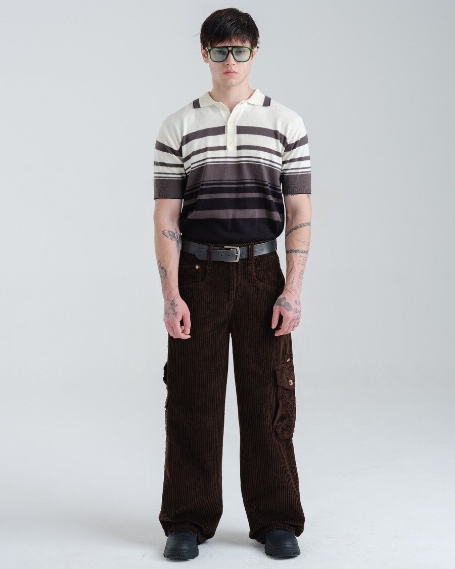 Jnco Torque Cargo Carpenter. 23". 4 Wale Corduroy. Java Brown.