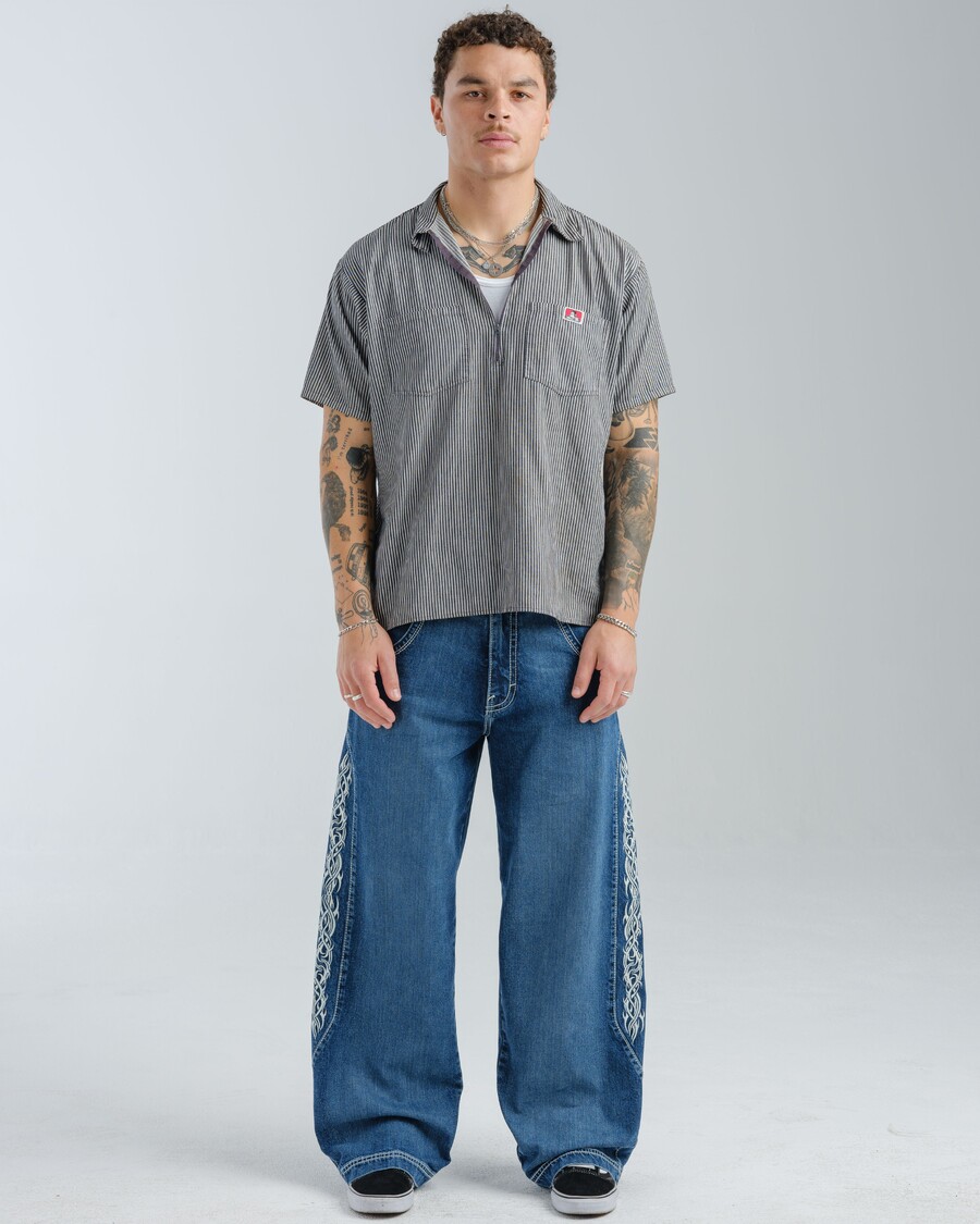 Jnco Majestik. 23". Hand-Sand Dark Stone.